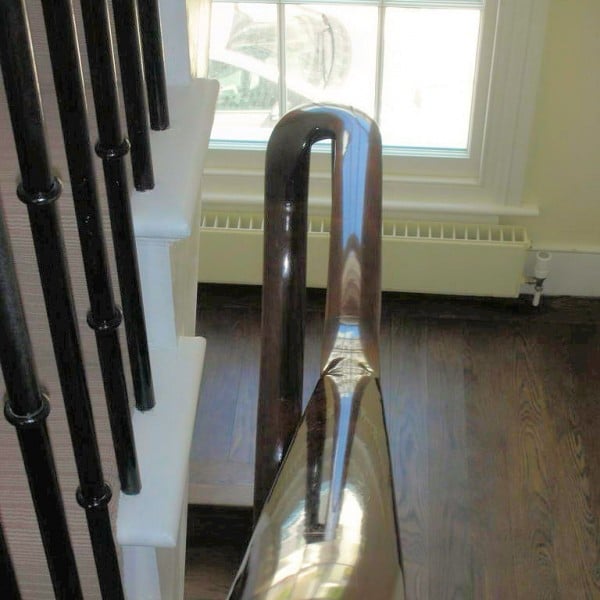 Fully choked handrail and lacquered floor
