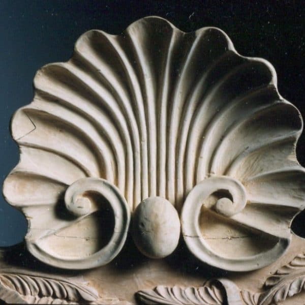 Carved Mirror frame shell detail