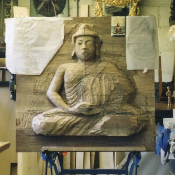Private commission, Buddha constructed in American black walnut