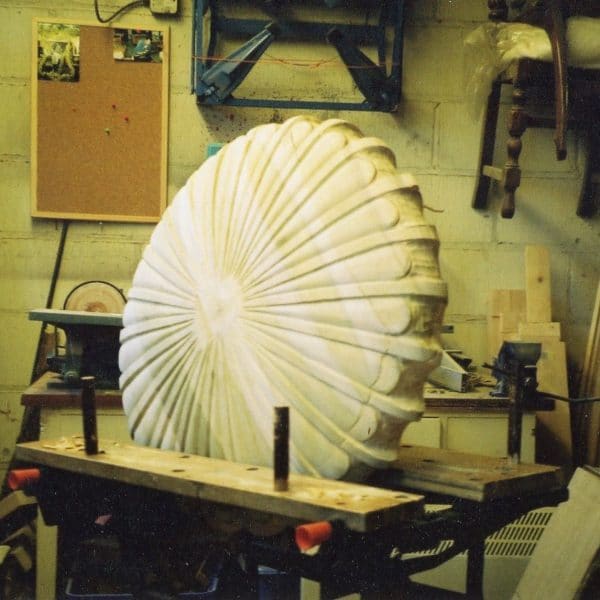 Turned section under construction