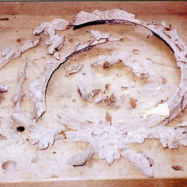Pierced and carved 18th century oval mirror