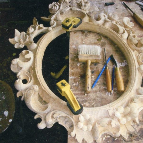 Copy of Rococco carved and water gilt mirror