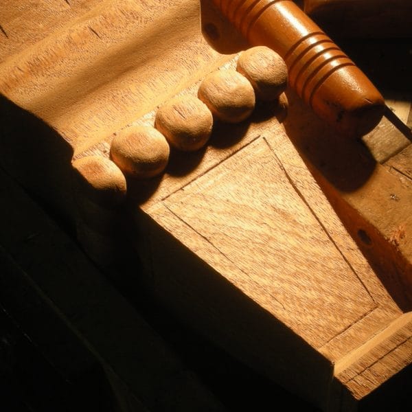 Detail of a carved chair leg
